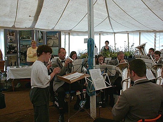 Conducting the Eccleston Silver Band at the Mawdsley Flower Festival