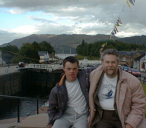 With Dad in Fort Augustus, Scotland