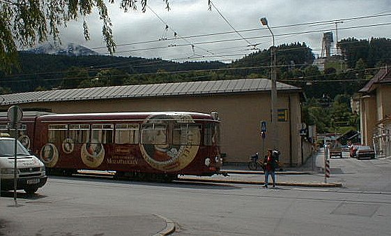 Innsbruck: Bergisel and the ski-jump from the Basilika