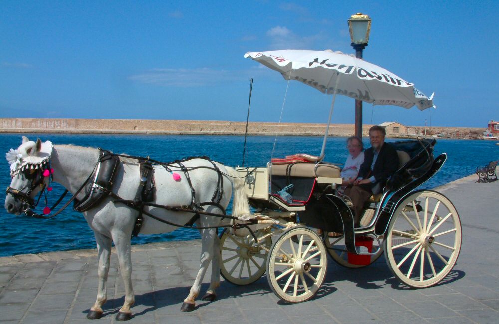 Chania: Riding behind Giorgious