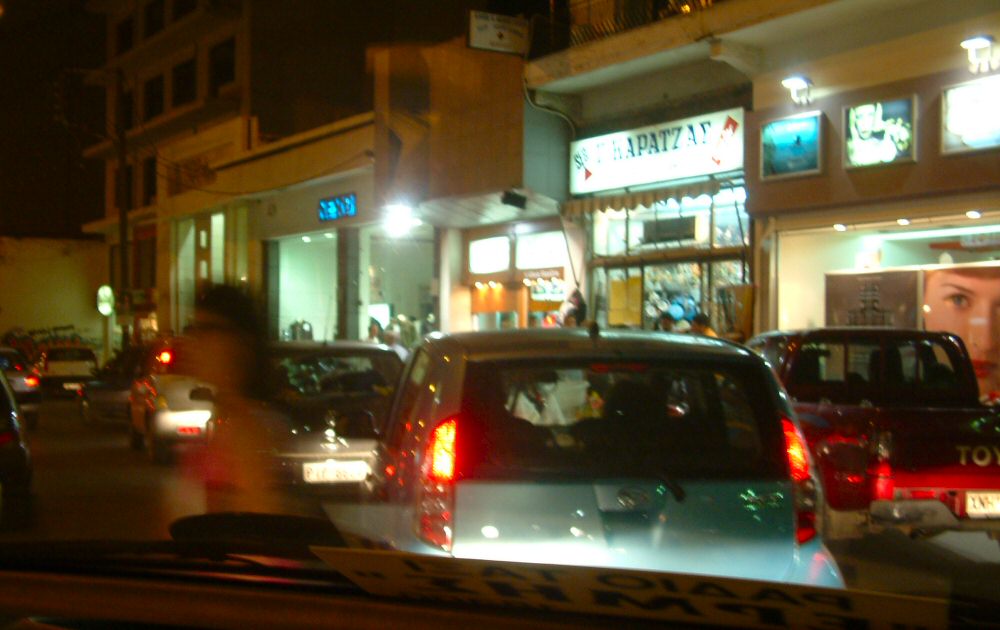 Chania: Friday night traffic jam