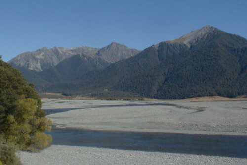 Looking towards Arthur's Pass from the Tranz-Alpine train