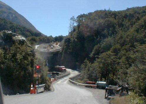 Roadworks near Arthur's Pass