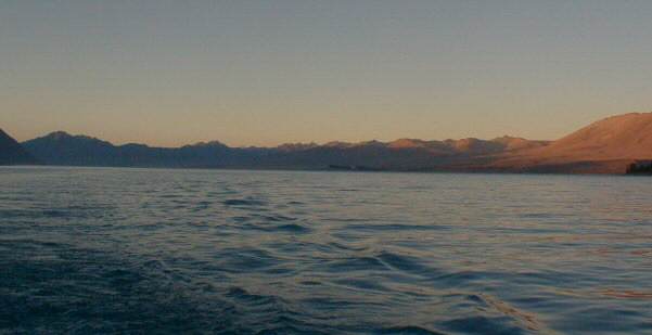 Godley Mountains from Lake Tekapo