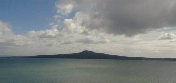 Rangitoto Island from Ladies Bay, Aucklandd