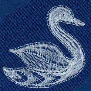 Lace Swan by Christine England