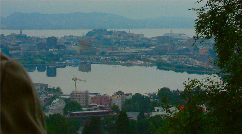 Bergen: View from cable car to Mount Ulriken